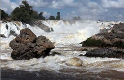 Thác Khone của sông Mekong trên địa phận Lào.