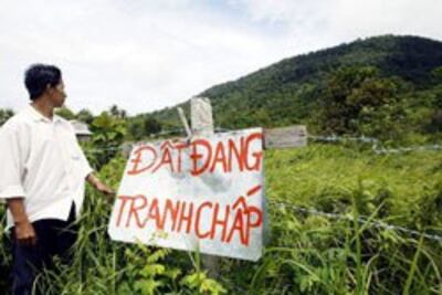 Một khu đất đang tranh chấp ở miền Nam đảo Phú Quốc vào năm 2004. AFP photo