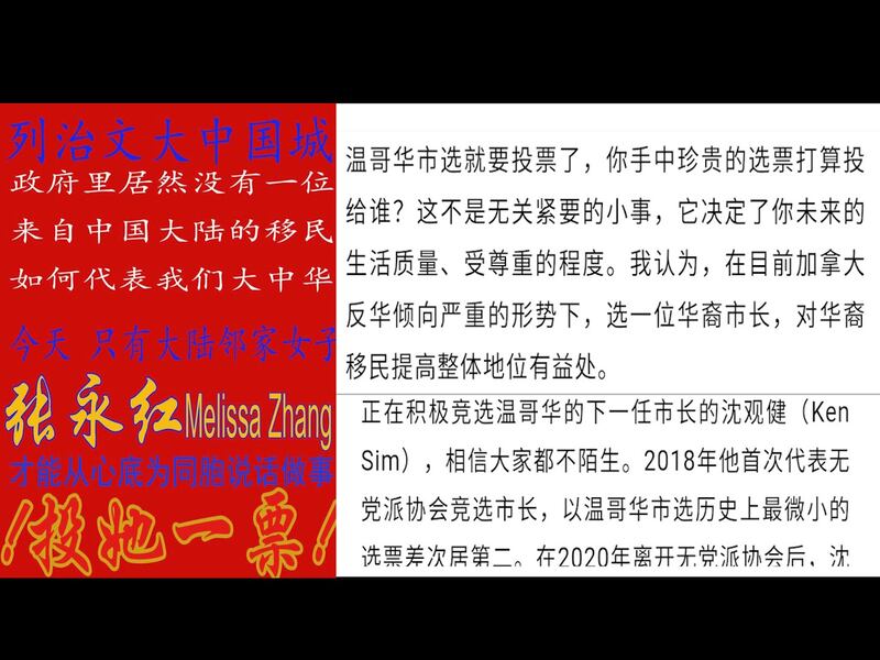 微信圈上有各种带着民族主义情绪的贴文支持着某些特定候选人。 (微信截图)