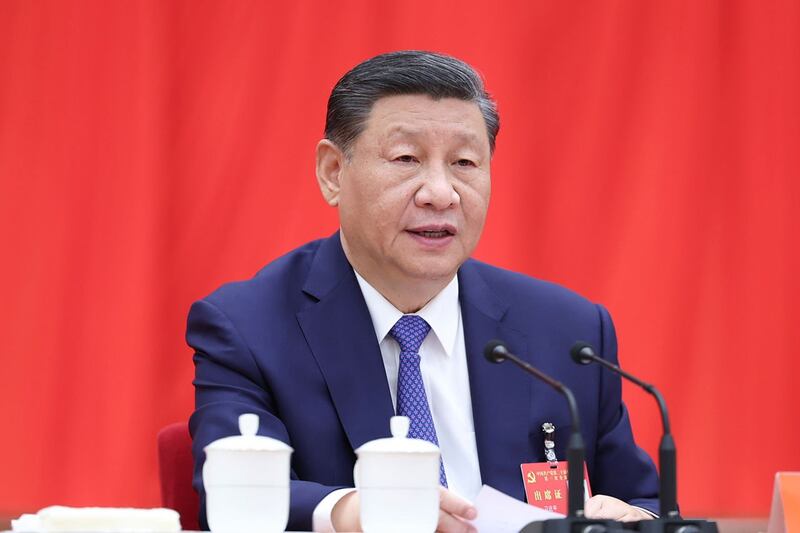 2024年7月18日，习近平出席中共第二十届三中全会。（AP/Xinhua）