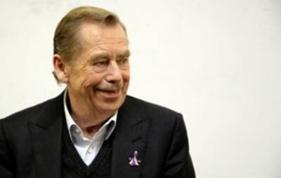 Ông Vaclav Havel, Tổng thống đầu tiên của Công Hoà Czech tham dự một buổi hội nghị ở Prague, năm 2009. AFP