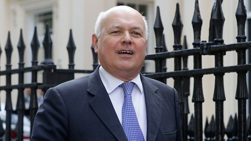 被中国制裁的英国保守党前领导人邓肯—史密斯（Iain Duncan-Smith）（美联社）