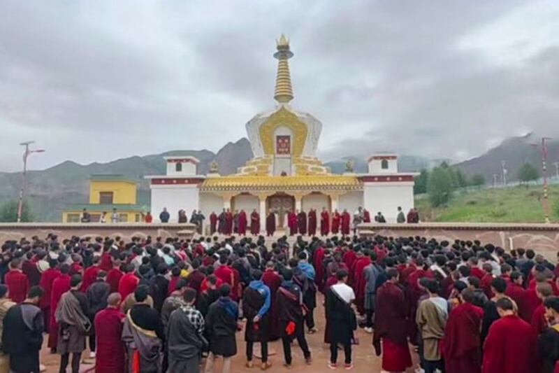 An undated video still from the graduation ceremony at the Gangjong Sherig Norling school in a Tibetan area of western China's Qinghai province, May 12, 2024. (Central Tibetan Administration)