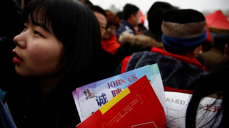 学者警告，中国失业潮已经来临。（路透社资料图片）