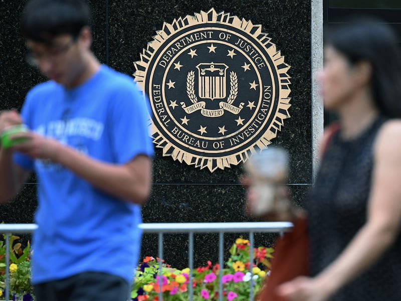 The seal of the Federal Bureau of Investigation is seen on its headquarters in Washington, D.C., August 15, 2022.