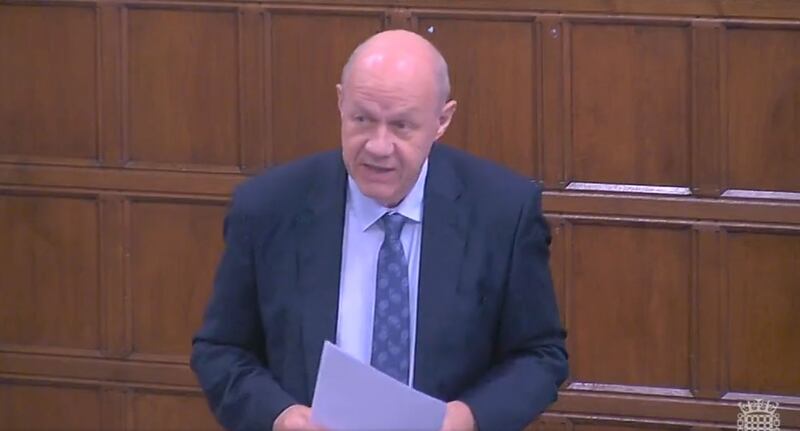 下议员格林（Damian Green）直指英国政府每次被问到香港问题时，就只会搬出BNO（英国国民海外护照）签证计划。（推特截图/Inter-Parliamentary Alliance on China (IPAC) @ipacglobal）