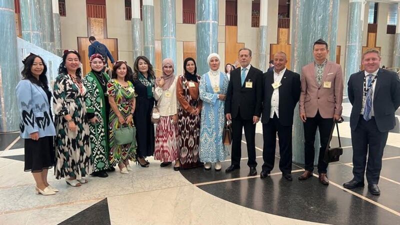 Co-hosts of the ceremony gather for a photo in Canberra, Feb. 11, 2025.