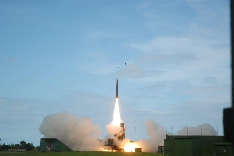 资料图片：天弓三型武器系统为陆基型地对空防御系统，系由中科院自行研制。（中科院提供）