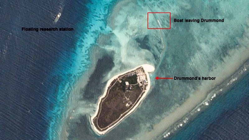 Drummond Island, a rock among the Paracel archipelago of features in the northern half of the South China Sea, as of May 20, 2020. 