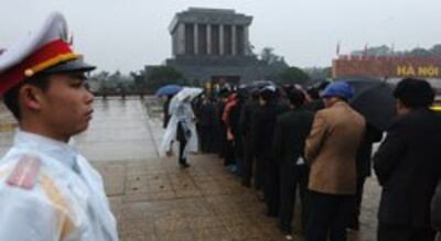 Lăng Chủ tịch Hồ Chí Minh ở Hà Nội hôm 11/01/2011. AFP PHOTO.