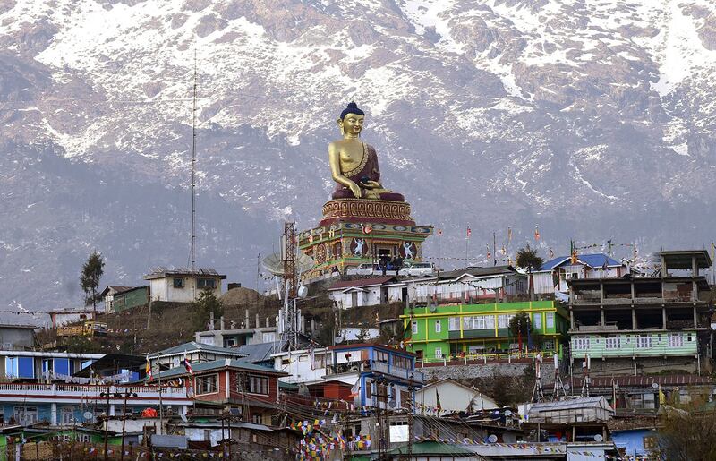 A Buddha statue is seen in Tawang in the northeastern state of Arunachal Pradesh, India, April 9, 2017. (Anuwar Hazarika/Reuters)