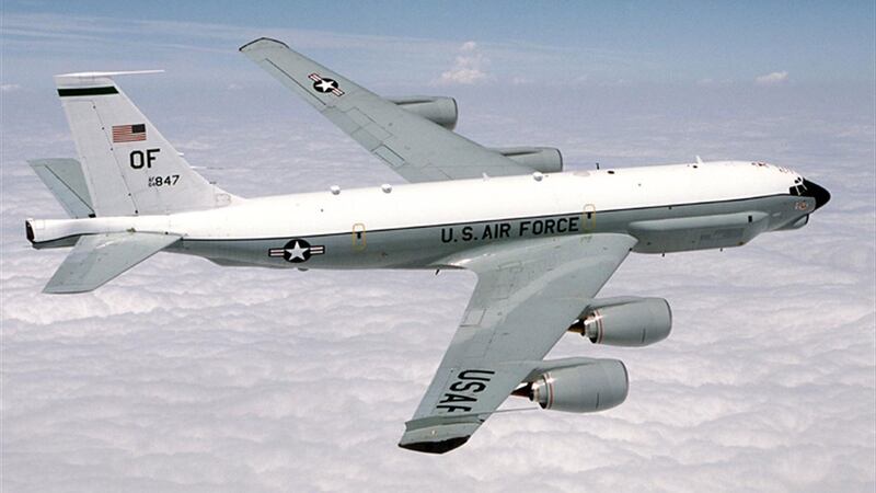 资料图片：美国空军 RC-135U电侦机。（美联社）