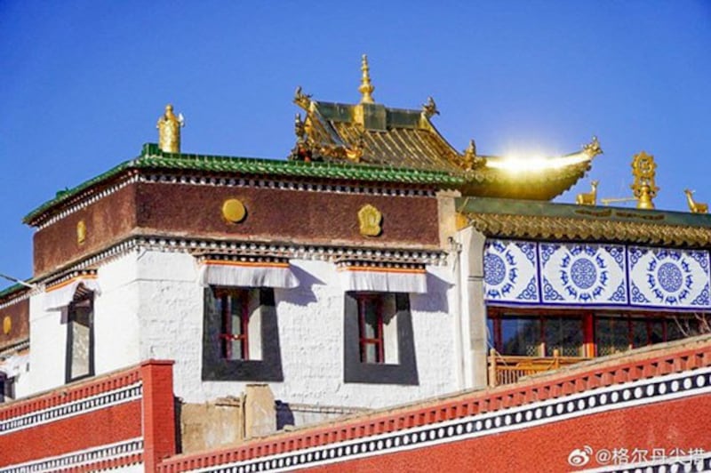 A view of Atsok Monastery in Dragkar county, Tsolho Tibetan Autonomous Prefecture, in western China's Qinghai province, in an undated picture. (Citizen photo)