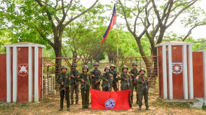 The Arakan Army (AA) announced that the headquarters of junta's Battalion 564 based in Buthidaung in Rakhine state was captured on April 5, 2024. (AA Info Desk)