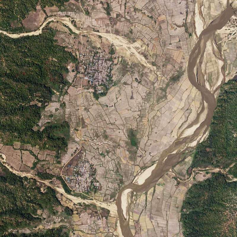 Mauktet, Moktha villages, Mingin township, Sagaing, Feb. 15, 2022. Credit: Planet Labs.