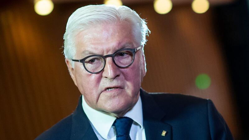 欧盟外长会议前，德国总统史坦麦尔（Frank-Walter Steinmeier）抨击香港国安法违背国际法。（AFP） 