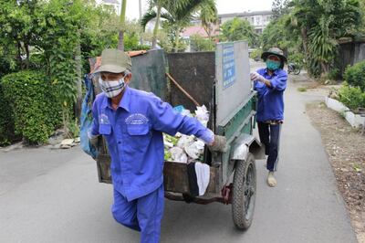 Người thu gom rác dân lập tại Tp HCM.