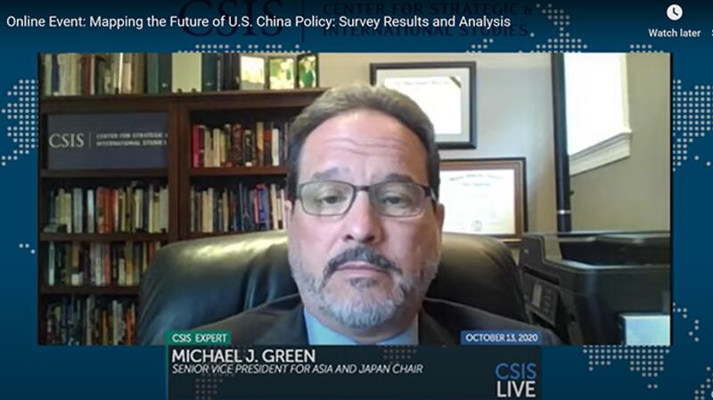 美国华盛顿智库“战略与国际研究中心”副总裁葛林（Michael Green）（视频截图）