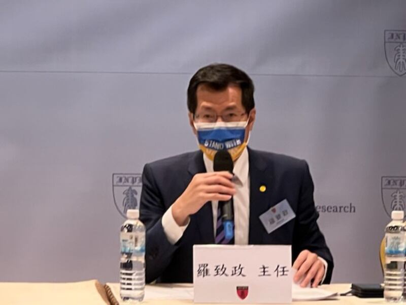 民进党国际事务部主任罗致政认为俄罗斯国力下降后，美国未来因应中国的权利挑战。(记者 黄春梅摄)