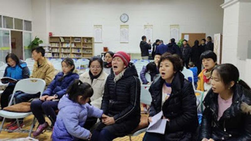 2018年12月12日，秋雨教会信徒发起禁食祷告，对抗当局的打压。（对华援助协会图片）