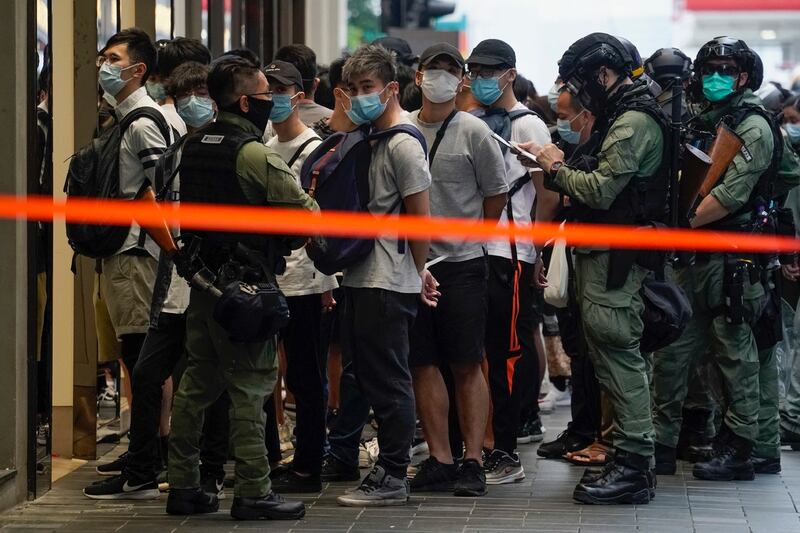 香港国安法施行之后，香港网路自由度遭紧缩，香港人自我审查情况也转趋严重。（AP）