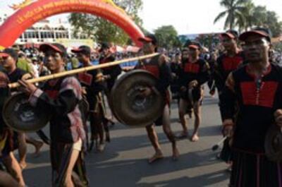 Lễ hội cà phê lần thứ 4 ở Buôn Ma Thuột, tỉnh Đắk Lắk vào ngày 09 tháng 3 năm 2013. AFP PHOTO.