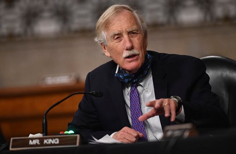 无党籍的美国联邦参议员安格斯·金(Angus King)（美联社）