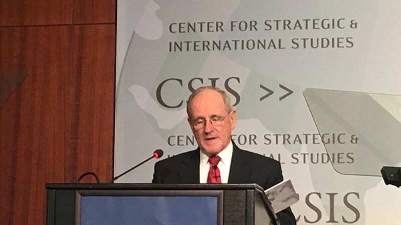 美国国会参议院外交关系委员会主席里施（Jim Risch）星期二敦促美国政府采取行动，对参与打压香港示威者的人士进行制裁，并提到参议院正在推动有关香港的立法。（记者薛小山摄影） 