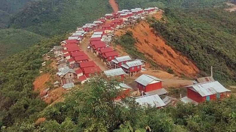 A view of the Nam Tha 1 Dam resettlement village in Nalae district, northern Laos' Luang Namtha province, Aug. 6, 2019.