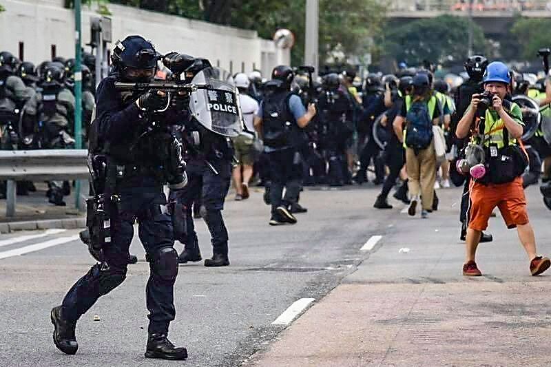 File photo of 2019 pro-democracy protests in Hong Kong that were followed by a crackdown and the imposition of the National Security Law for Hong Kong, which has made it virtually impossible for journalists to work in the Chinese city. Credit: Liang Mingkang.