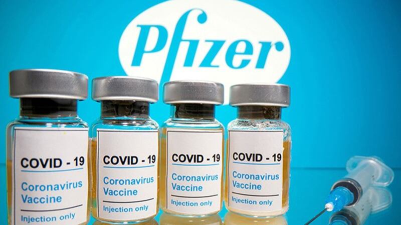 美国辉瑞制药公司（Pfizer)研制的新冠病毒疫苗（路透社）