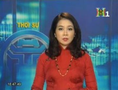 Bản tin thời sự của HTV Hà Nội tối 06-08-2012. Screen capture.