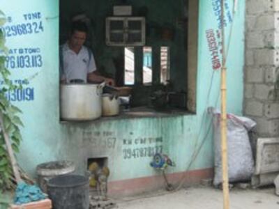 Một tiệm Phở Hà Nội ở Ngã Ba Voi, Thanh Hóa. RFA PHOTO / Uyên Nguyên.