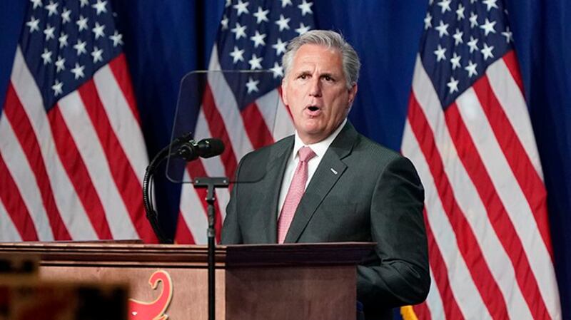 美国众议院少数党领袖麦卡锡(Kevin McCarthy)（美联社）