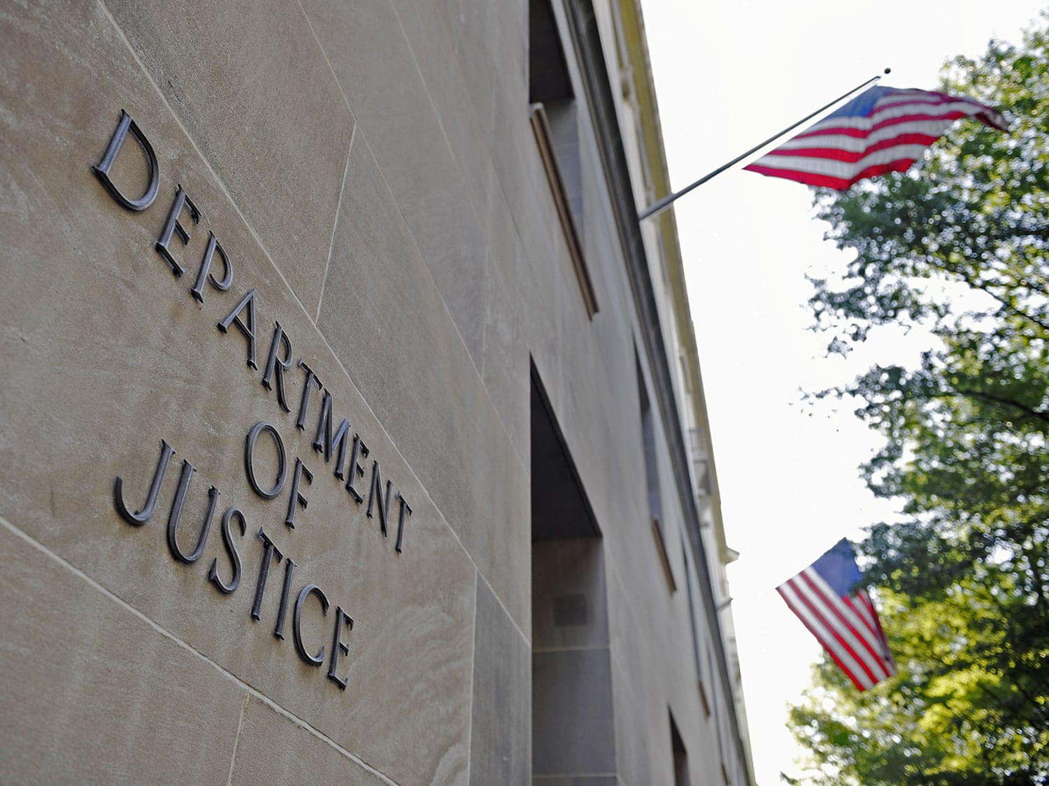 The  U.S. Department of Justice headquarters building in Washington, July 14, 2009.