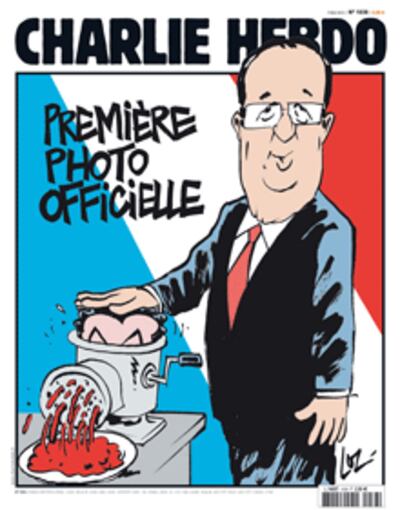 Tranh châm biếm Tổng thống Pháp - Courtesy of charliehebdo.worldpress.com