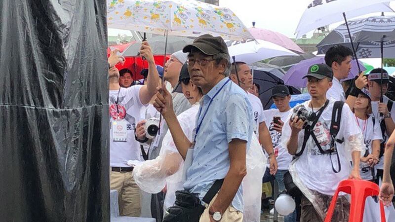 流亡台湾的前香港铜锣湾书店店长林荣基。（资料照、记者夏小华摄）