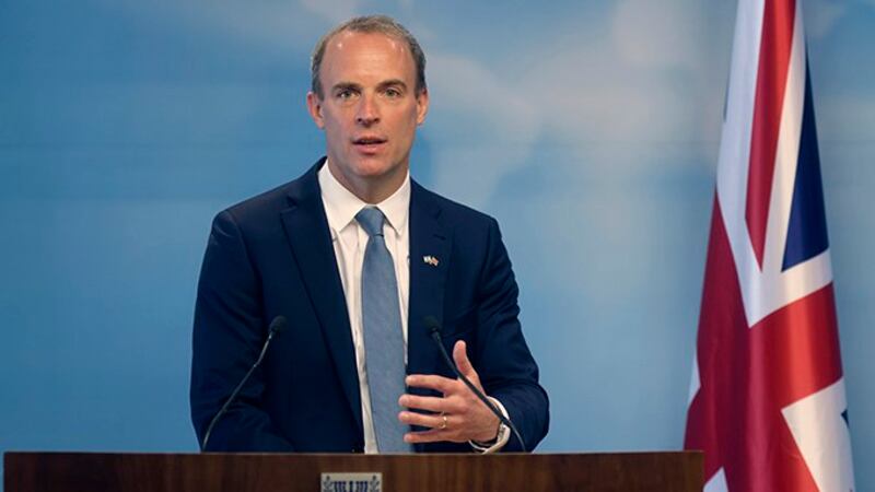 英国外交大臣拉布(Dominic Raab)表示，对话伙伴地位使英国成为印太地区的核心。（美联社图片）