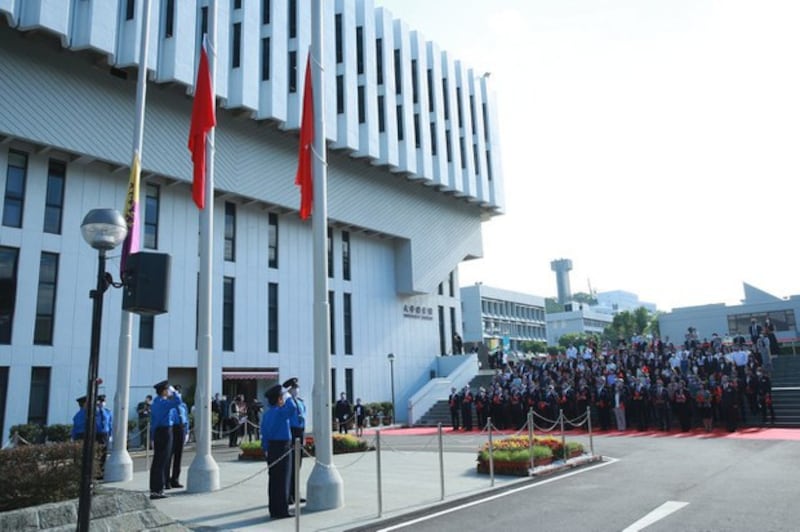 香港中文大学的开学升旗仪式（中文大学传讯及公共关系处）