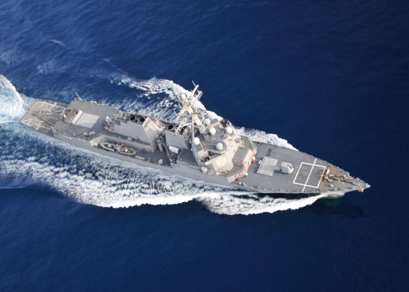 美军伯克级驱逐舰马斯廷号（USS Mustin DDG 89）。（图/U.S. Navy）