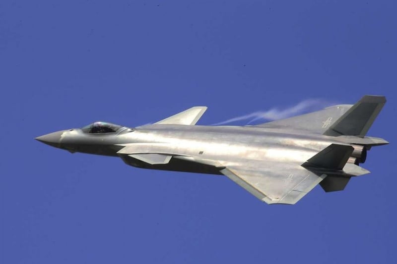 J-20 stealth fighters pictured during the 70th founding anniversary of the Chinese People's Liberation Army air force in 2019. Credit: Xinhua.