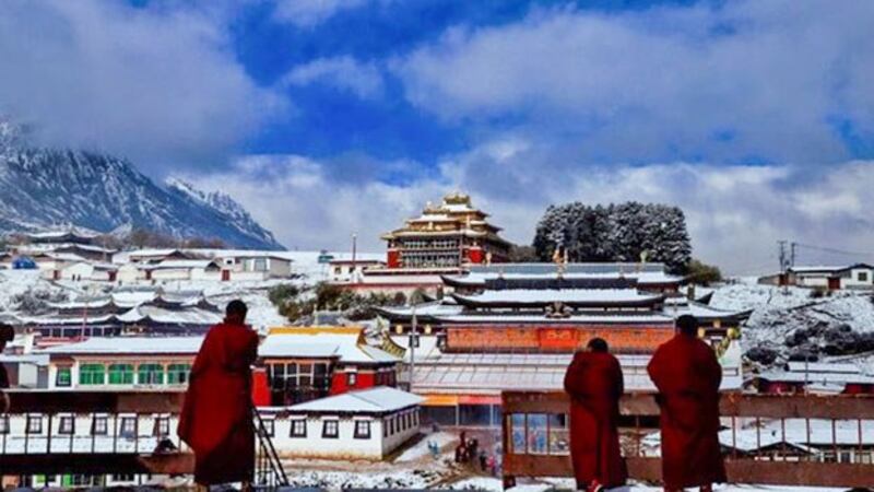 A view of the Lhamo Kirti Monastery school in Dzoge county, southwest China's Sichuan province, in an undated photo. (Citizen photo)