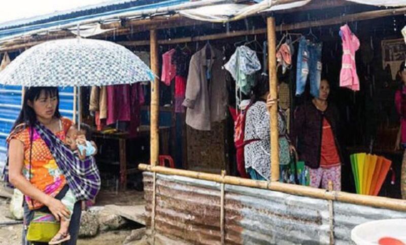 Ethnic Kachins displaced by armed conflict are seen in Waingmaw township, northern Myanmar's Kachin state, June 18, 2020. Credit: RFA