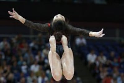 VĐV Thể dục dụng cụ VN Đỗ Thị Ngân Thương trong ngày thi đấu 29/7/2012 tại Olympic London. AFP photo