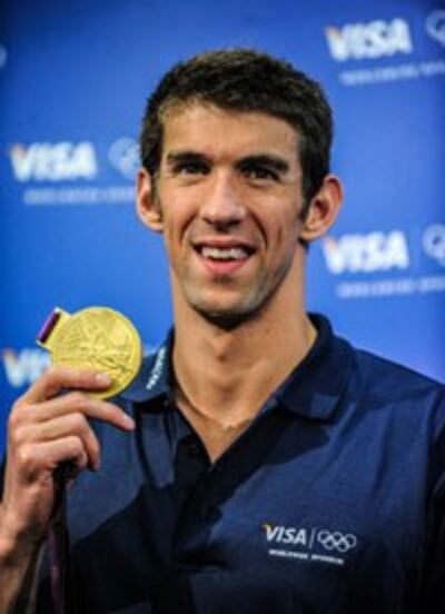 Michael Phelps cũng đã từng bị mất một chiếc huy chương. AFP photo