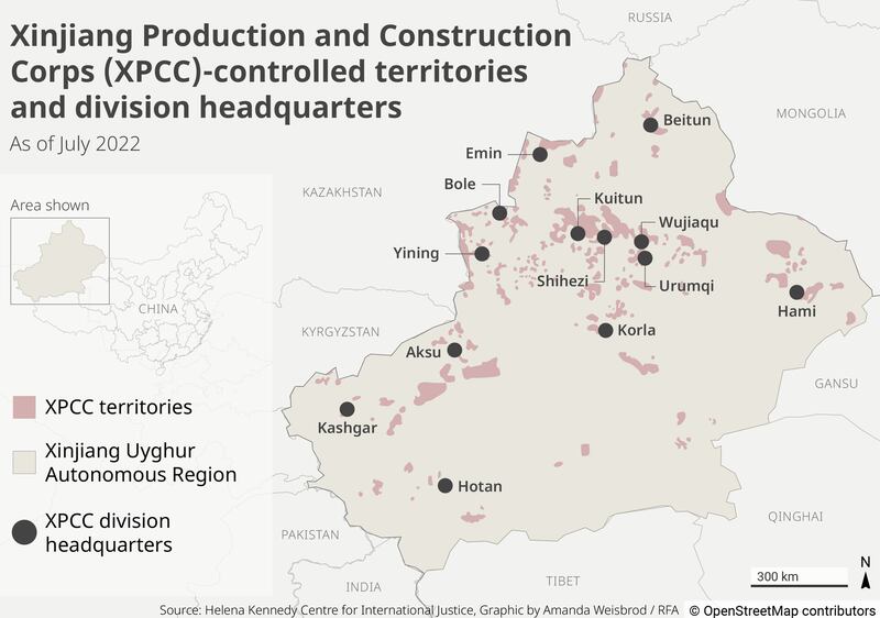 3 Xinjiang cotton XPCC China map.png