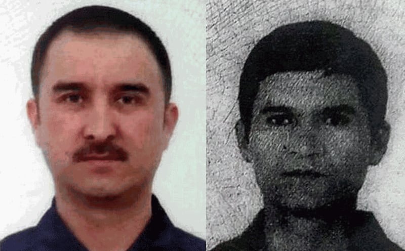 Detained Uyghur brothers Musajan Memet (L) and Mehmut Memet (R) in undated photos. Photos courtesy of an RFA listener