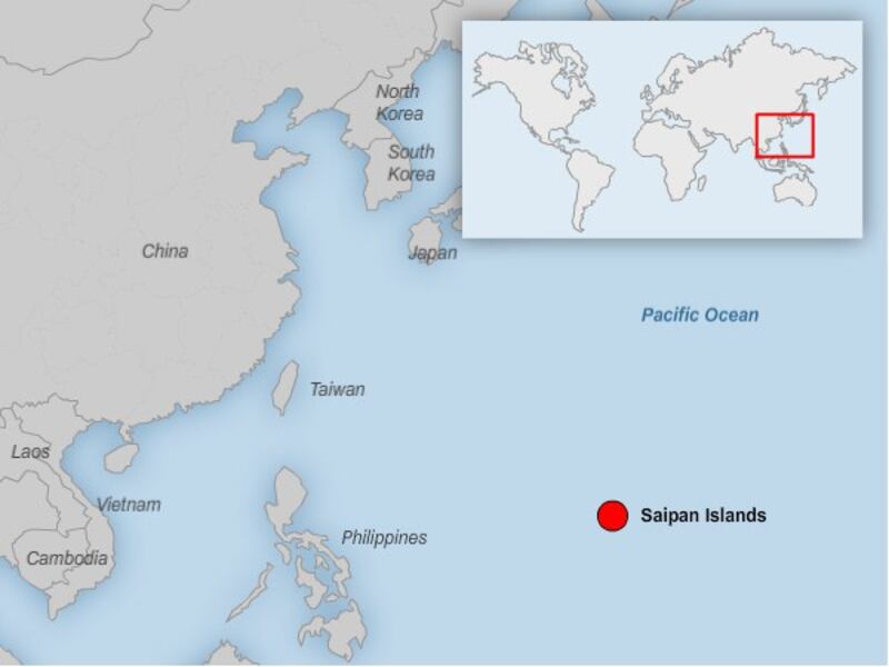 Location of the Saipan Islands. Map by RFA