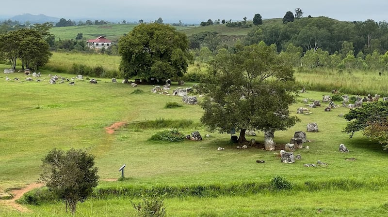 About 70,000 tourists are expected to visit the Plain of Jars world heritage site, seen in Aug. 2022, in Xiang Khouang province, Laos. Credit: RFA