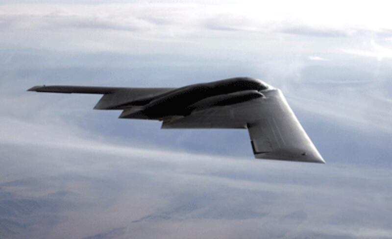 A file photo of the U.S. nuclear-attack capable B-2 Spirit, which joined the war games in South Korea on March 28,2013. (US Air Force) 